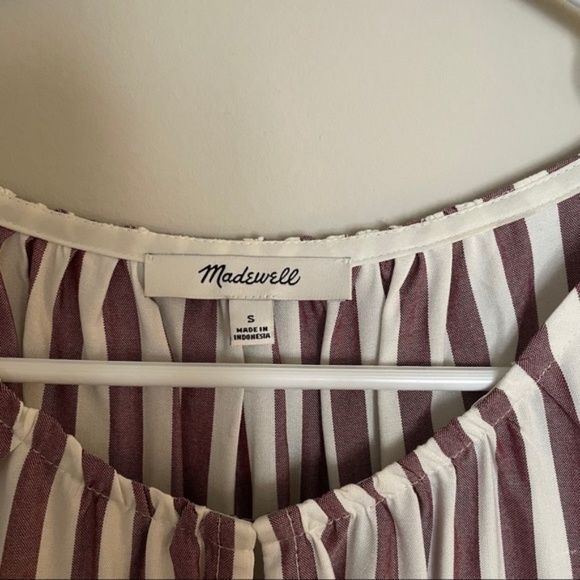 NWOT Madewell Stanza Ruffle Hem Top in Stripe - Picture 8 of 9